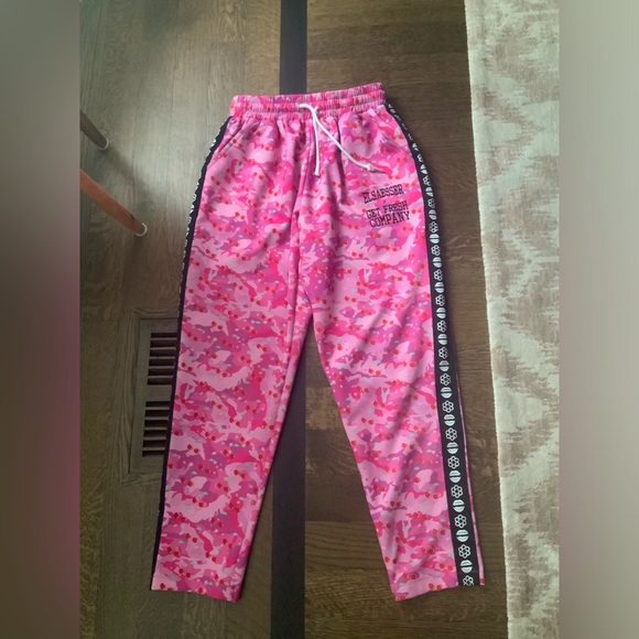 HAYLEY ELSAESSER X GET FRESH COMPANY Pink Cherry Track pants Women’s Size Medium - Picture 8 of 14